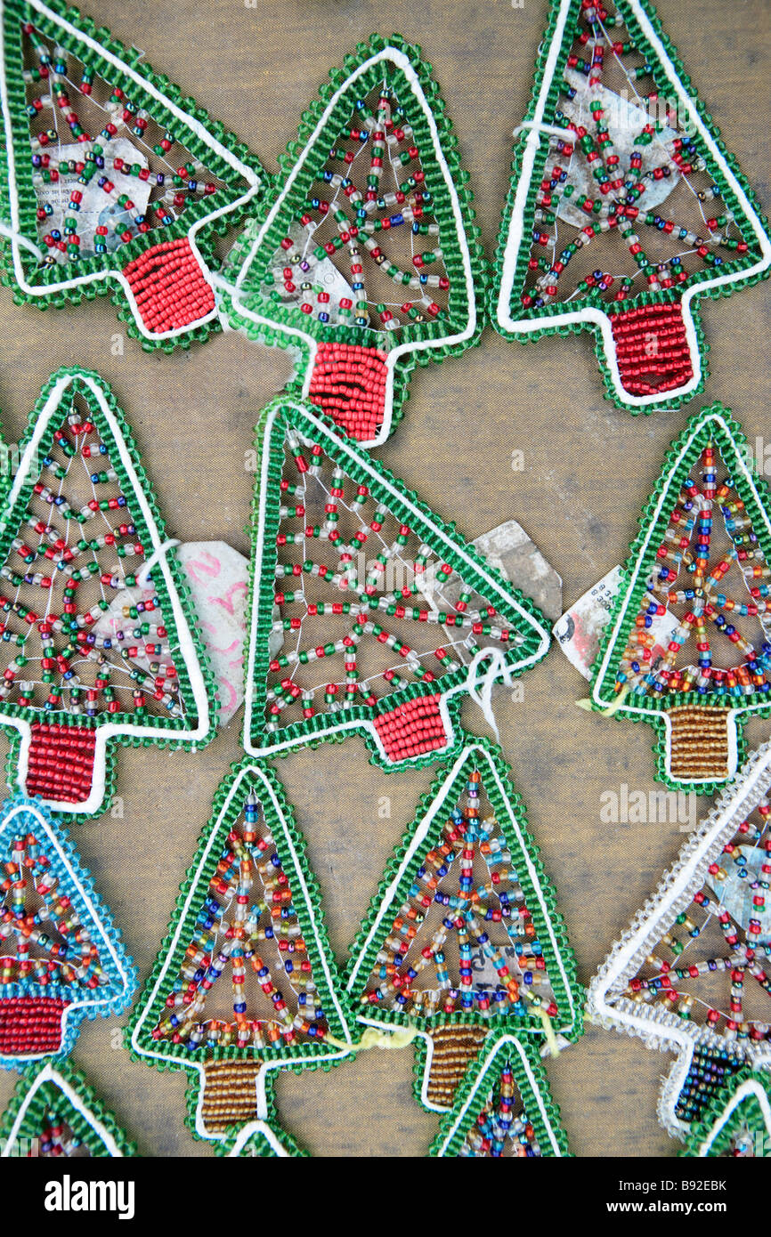 Wulstige Weihnachtsbaum Dekoration nr Empangeni Kwa Zulu Natal Provinz Südafrika Stockfoto