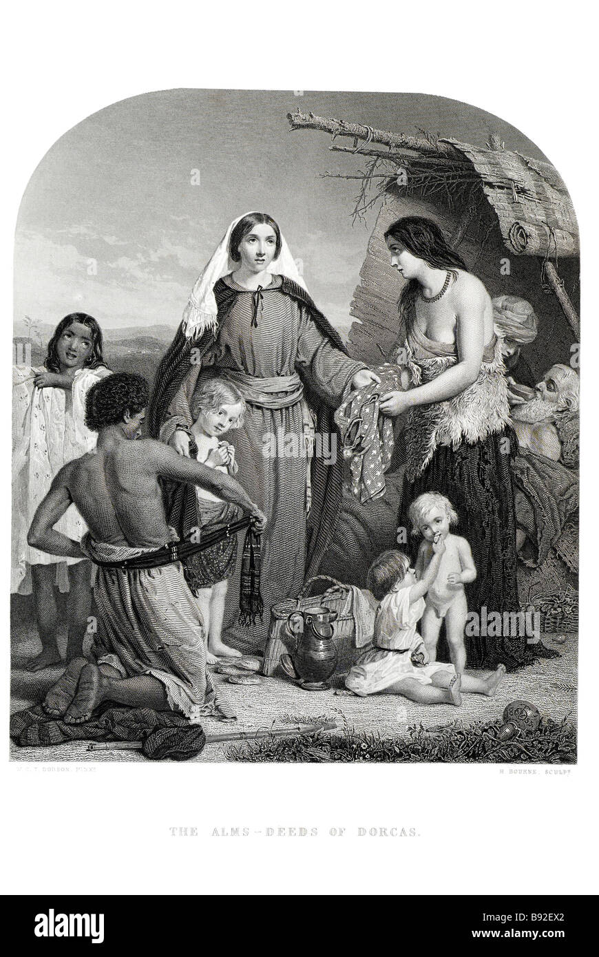 Die Almosen-Taten von Dorcas W C T Dobson Stockfoto