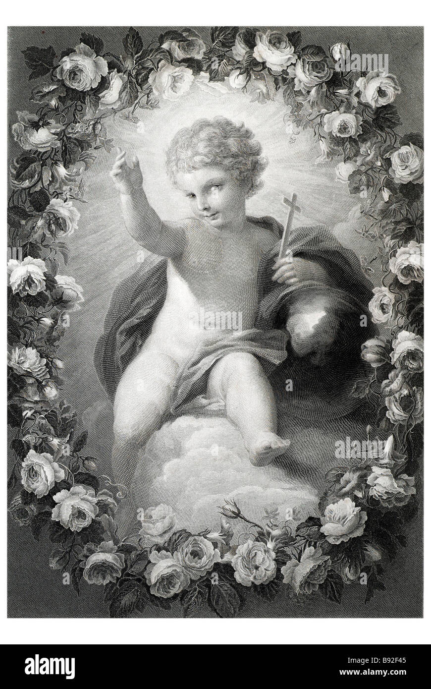 Infant Jesus Christus Carlo Maratti italienische Barockmaler Christian Stockfoto