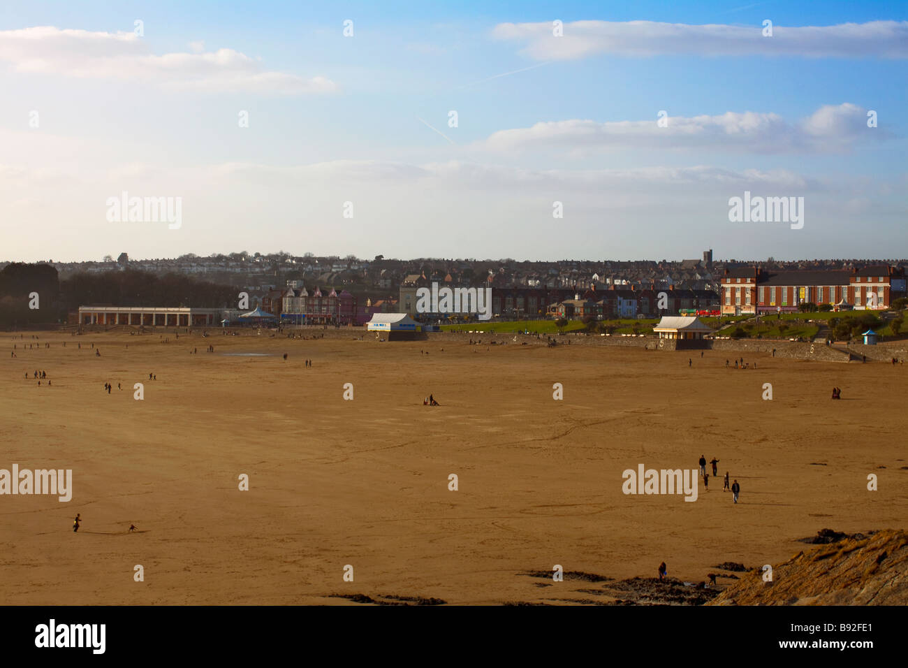 Blick auf Whitmore Bay Strand an Barry Island South Wales Stockfoto