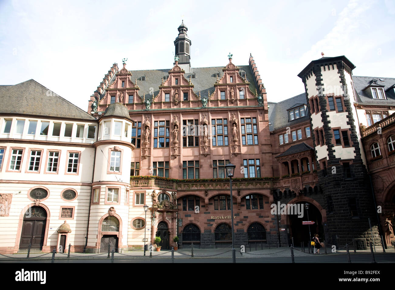 Historische Gebäude in der Romerberg Stadtteil von Frankfurt Am Main Deutschland Stockfoto