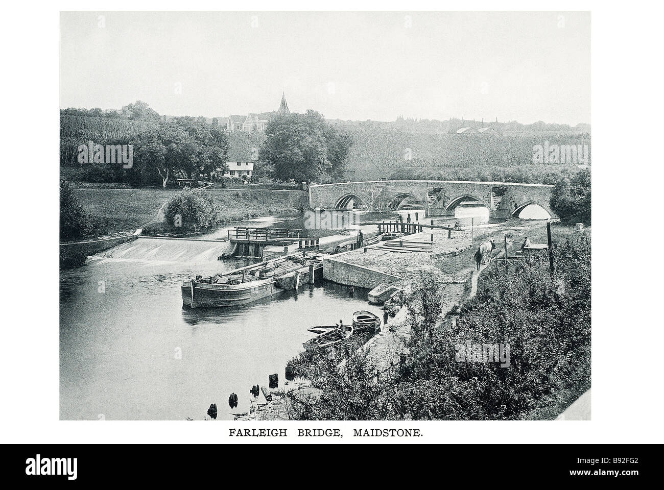 Farleigh überbrücken Maidstone East Farleigh ist ein Dorf und Zivilgemeinde in lokale Regierung Bezirk von Maidstone, Kent, Engla Stockfoto