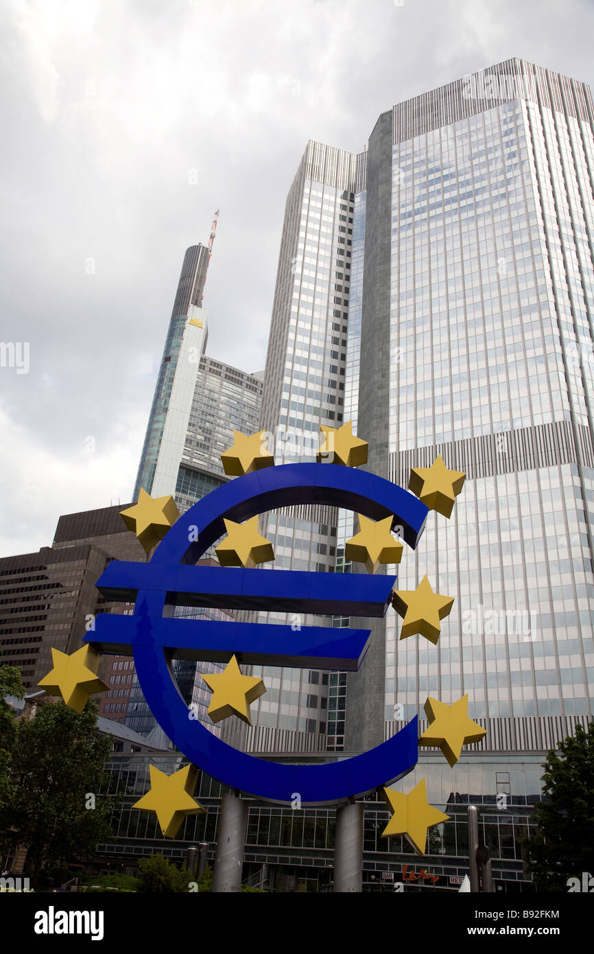 Europäischen Gemeinschaft Zeichen in Frankfurt Am Main Deutschland Stockfoto