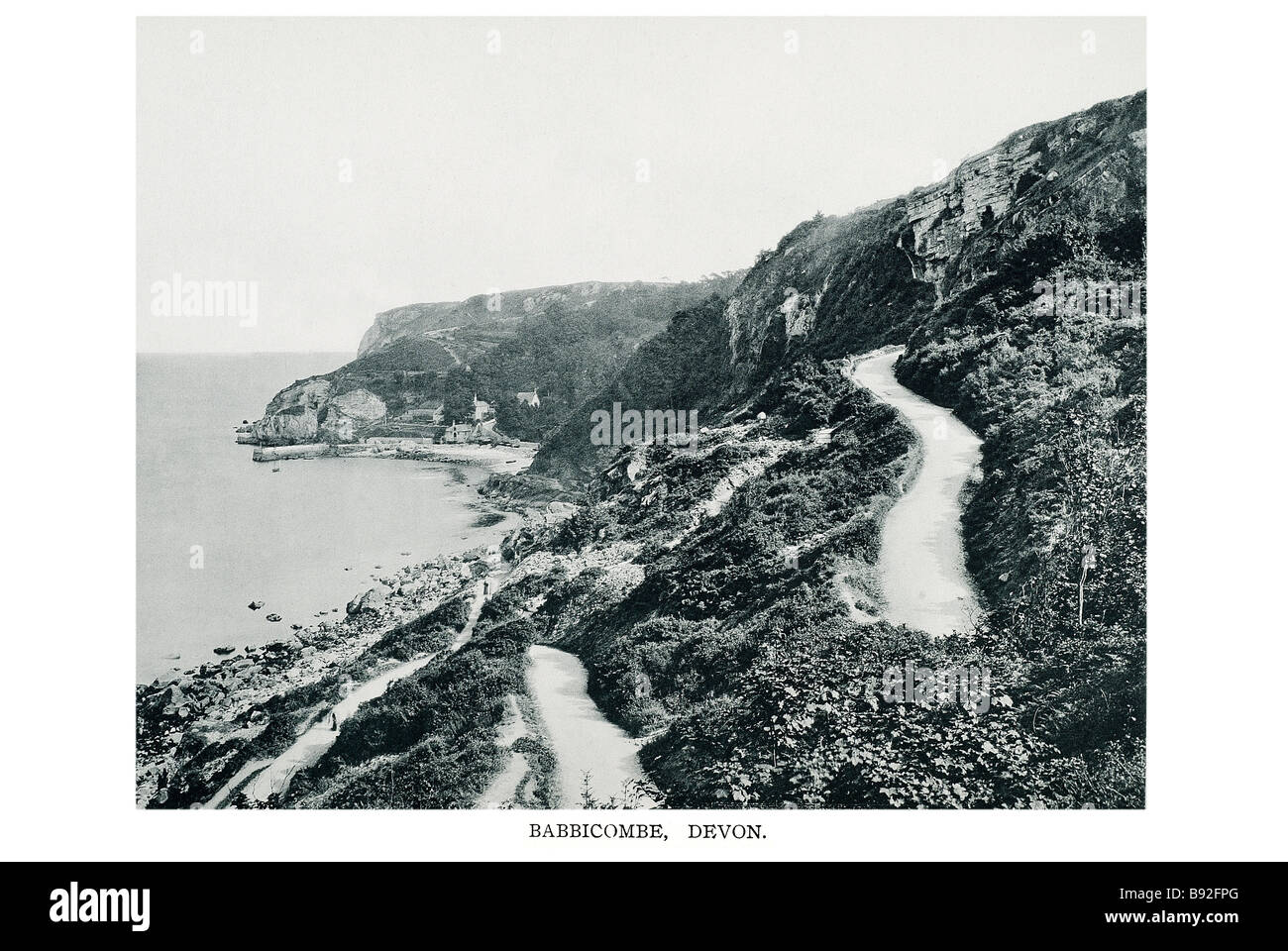 Babbicombe Devon Babbacombe ist ein Stadtteil von Torquay, Devon, England. Es ist bemerkenswert für seine Modelldorf und seine Klippe grün Stockfoto