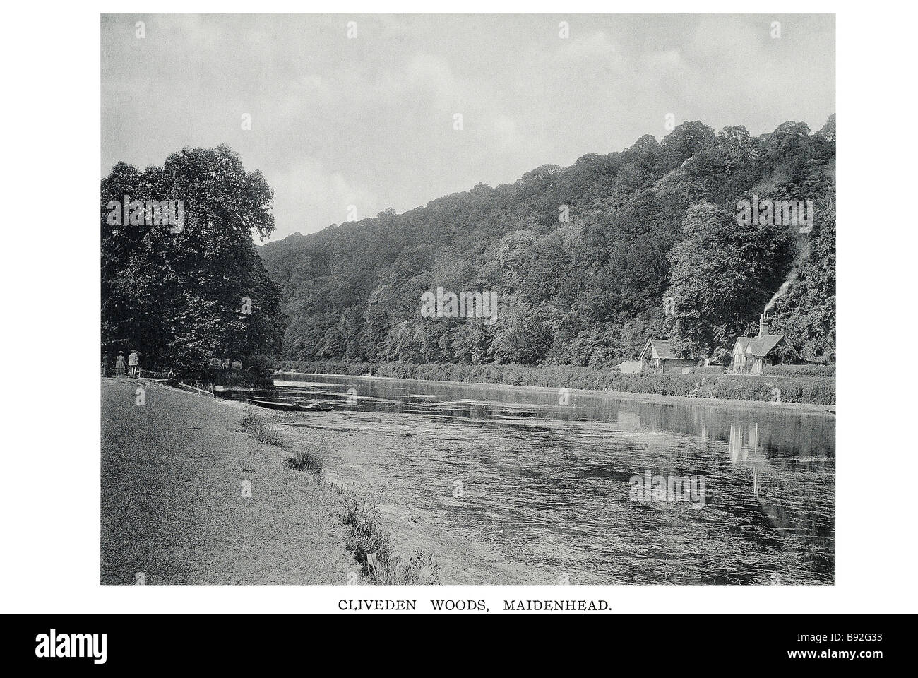 Cliveden Wald Maidenhead Maidenhead ist eine Stadt innerhalb des Royal Borough of Windsor und Maidenhead, Berkshire, England. Es liegen Stockfoto