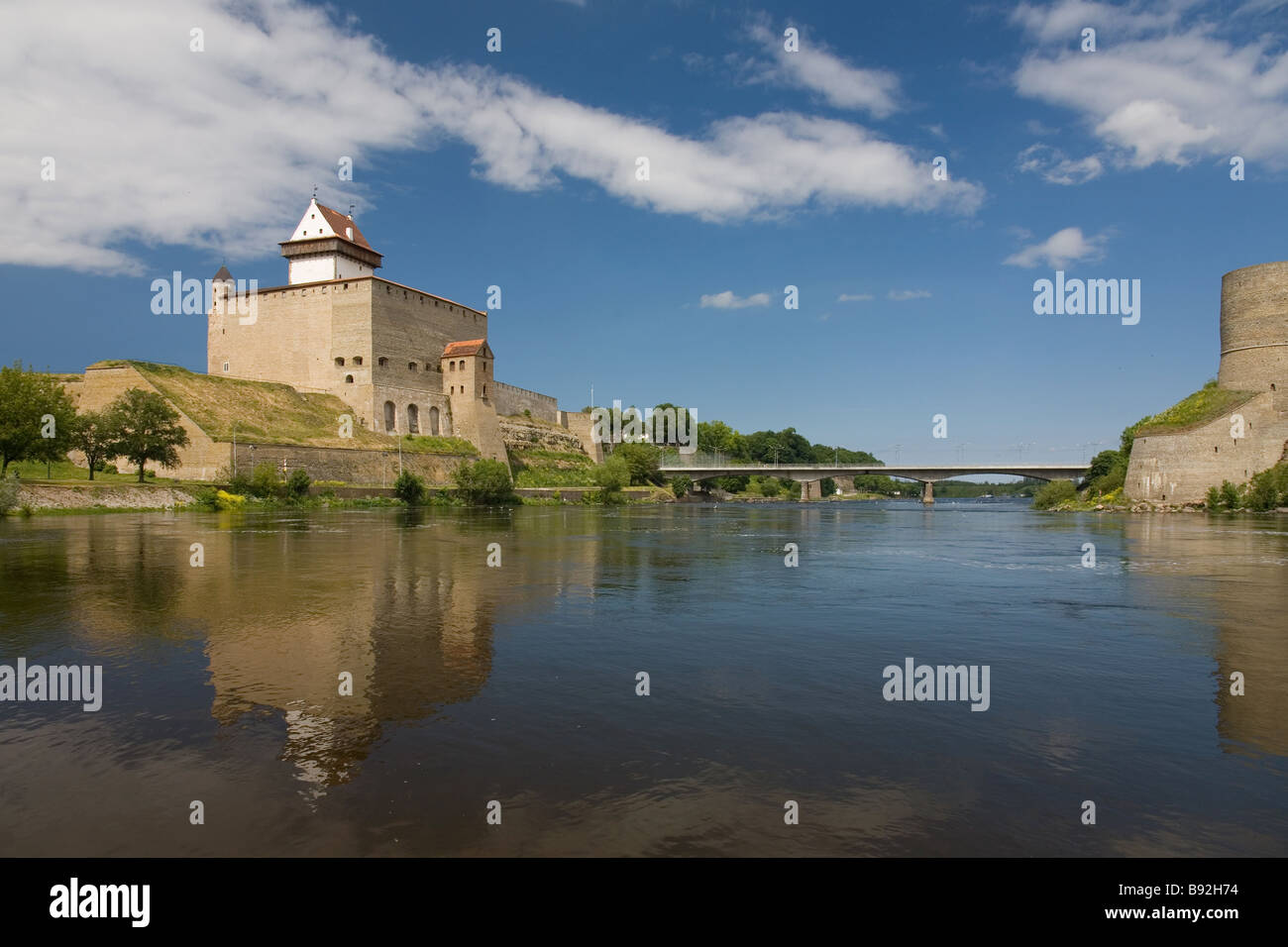 Hermann-Festung in Narva, Estland, Europa, estnisch-russischen Grenze Stockfoto