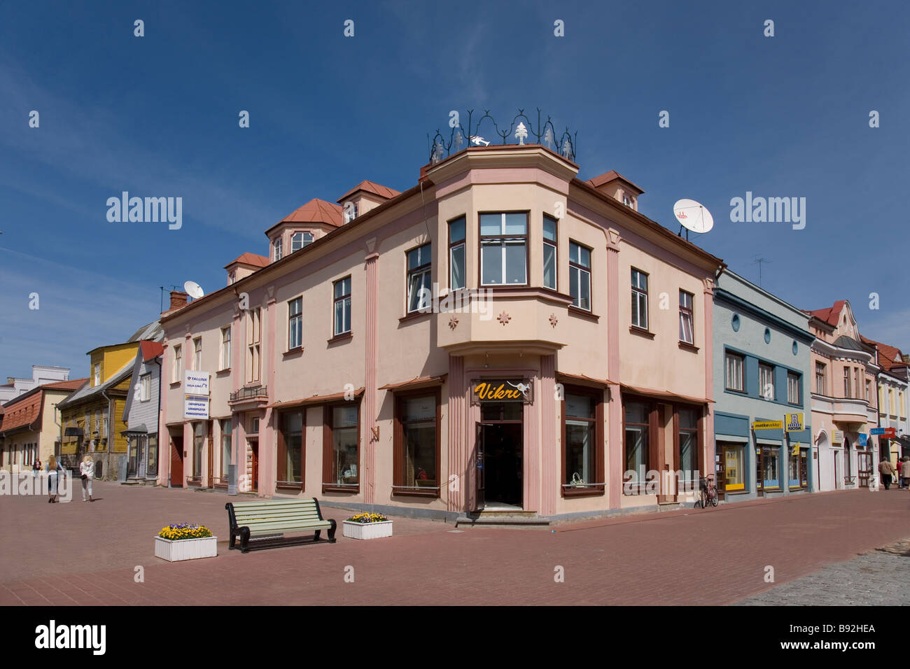 Rüütli Street in Pärnu, Estland, Europa Stockfoto