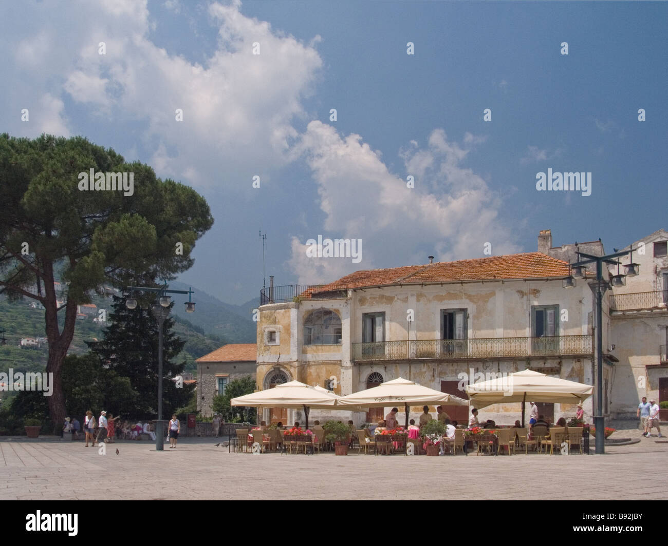 Hauptplatz in Ravello, Amalfiküste, Kampanien, Italien, Europa, UNESCO-Welterbe Stockfoto