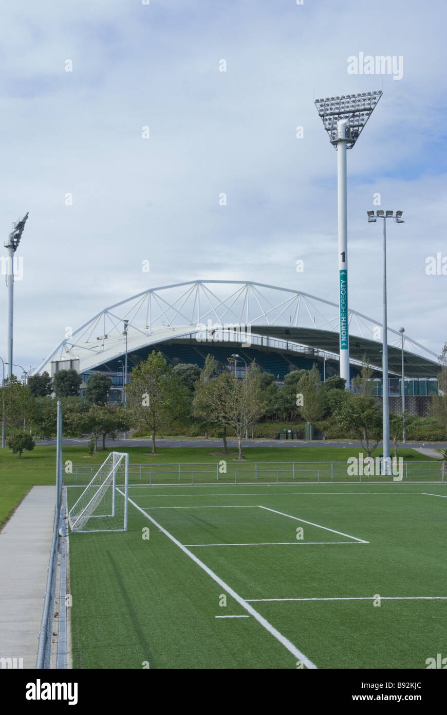 North Harbour Stadium, North Shore City, Neuseeland Stockfotografie Alamy