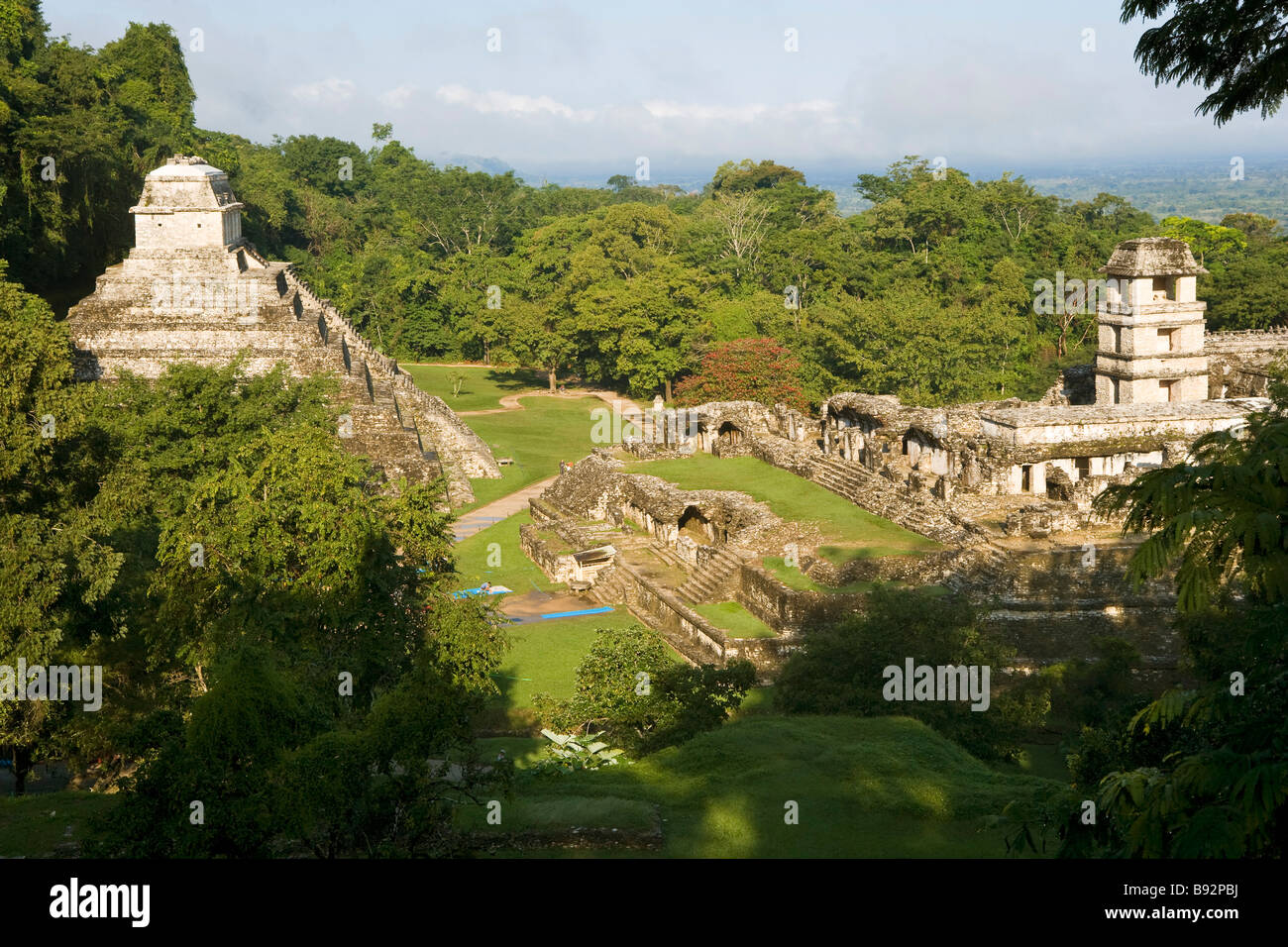 Antike Stätte Palenque Stockfoto