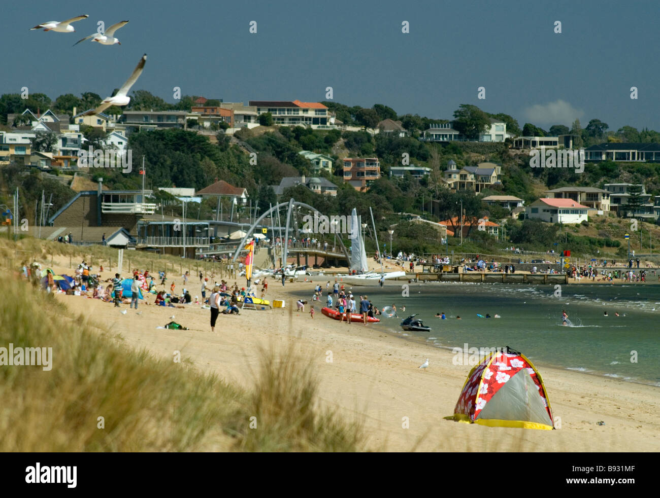 Frankston Strand in Port Phillip Bay, Melbourne, Australien Stockfoto