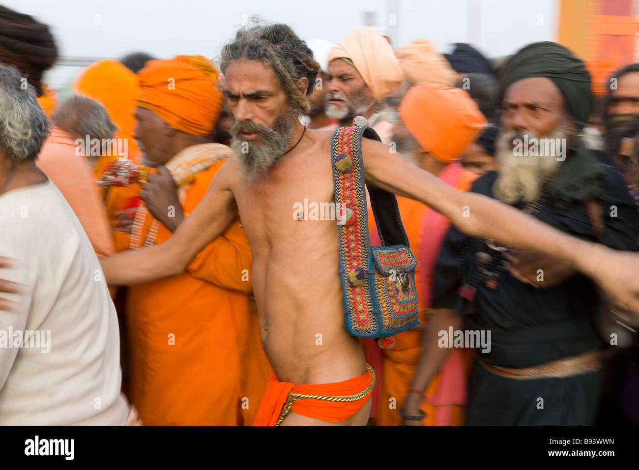 Sadhus Kumba Mela Festival Allahabad, Indien Stockfoto