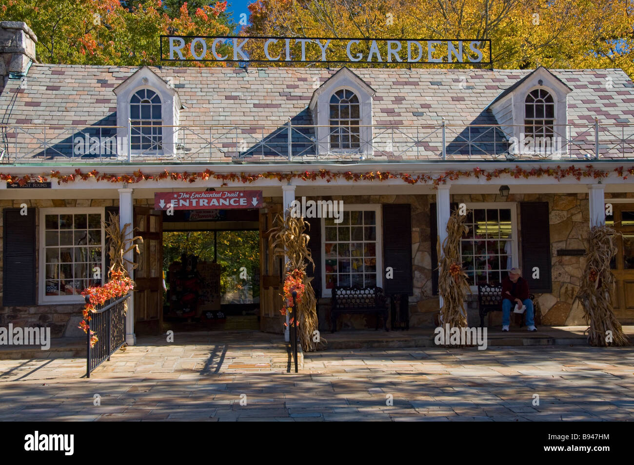 Besucherzentrum am Rock City Gardens auf Lookout Mountain in der Nähe von Chattanooga TN Stockfoto