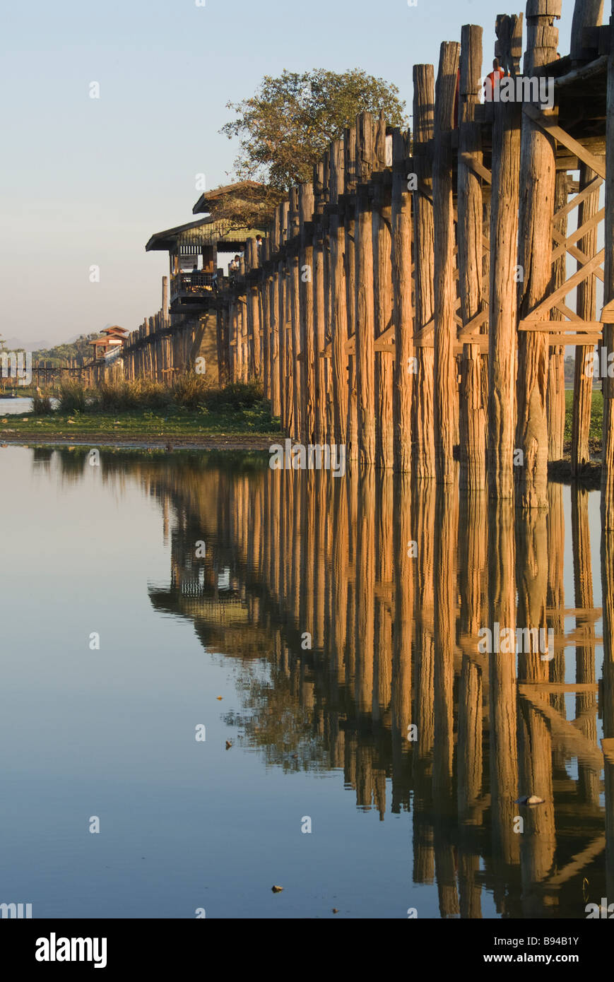 U Bein Brücke Myanmar Stockfoto