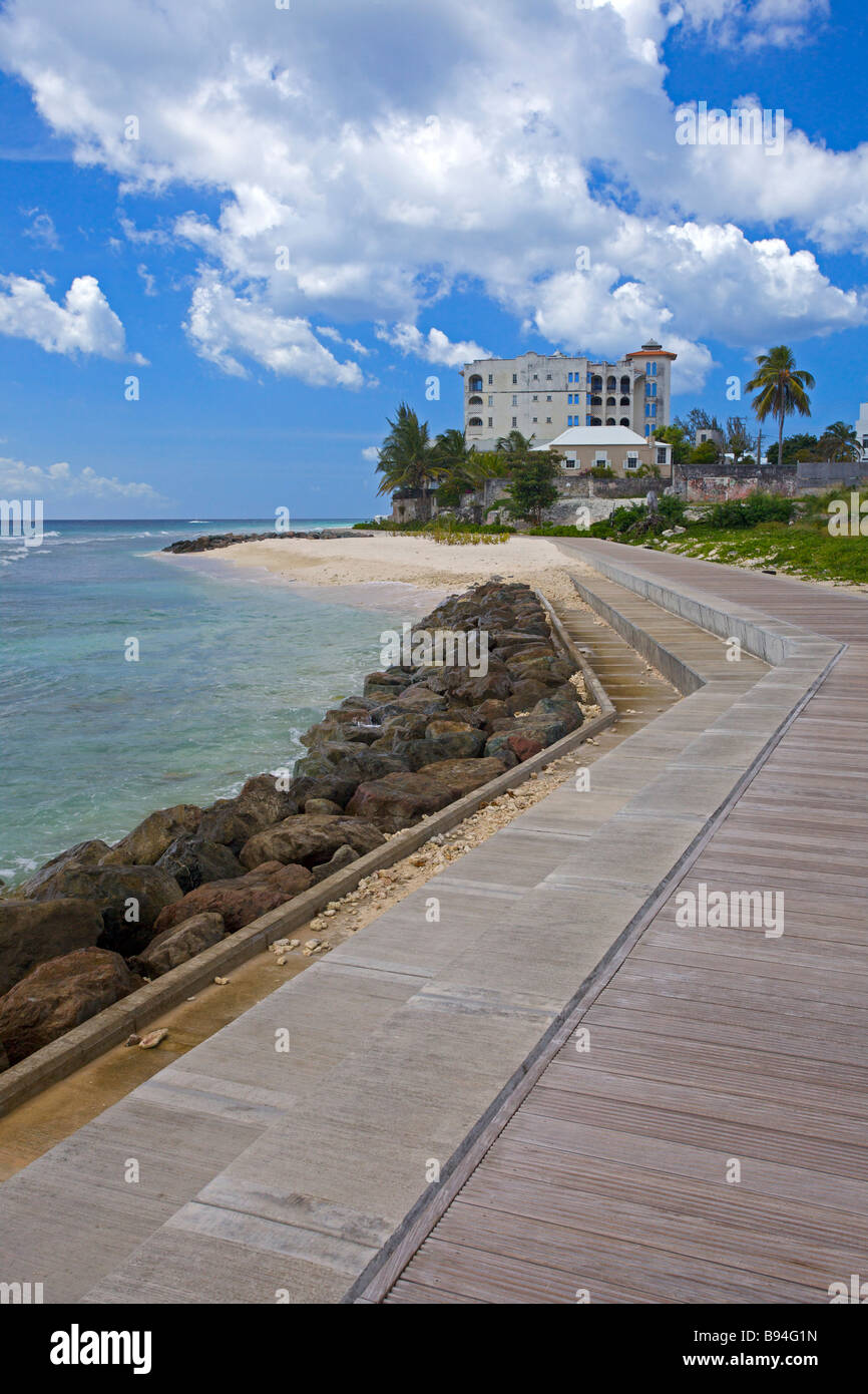 Türkis Strand an der Westküste von Barbados Stockfoto