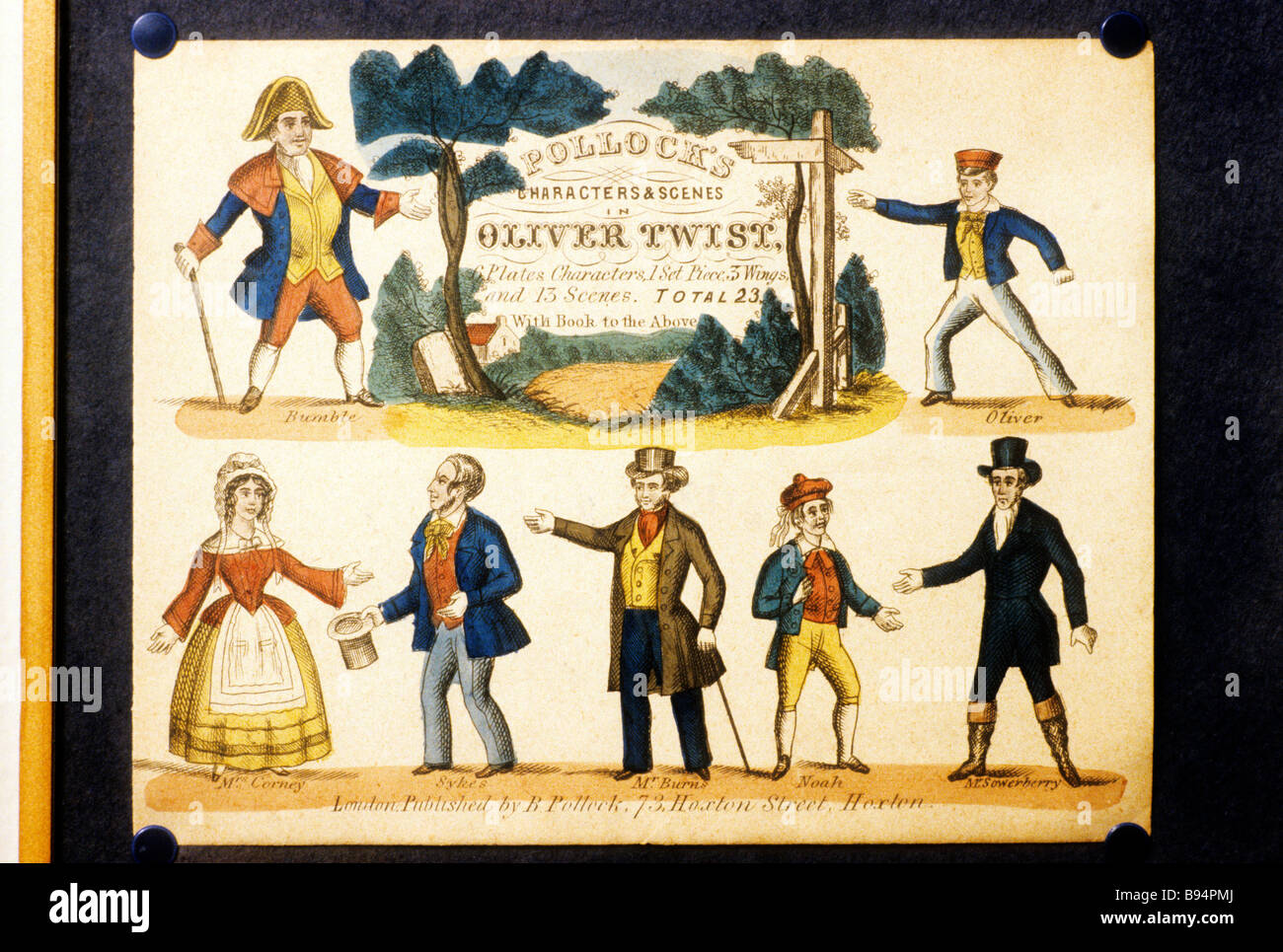 Pollocks Zeichen Szenen von Oliver Twist von Charles Dickens englischen