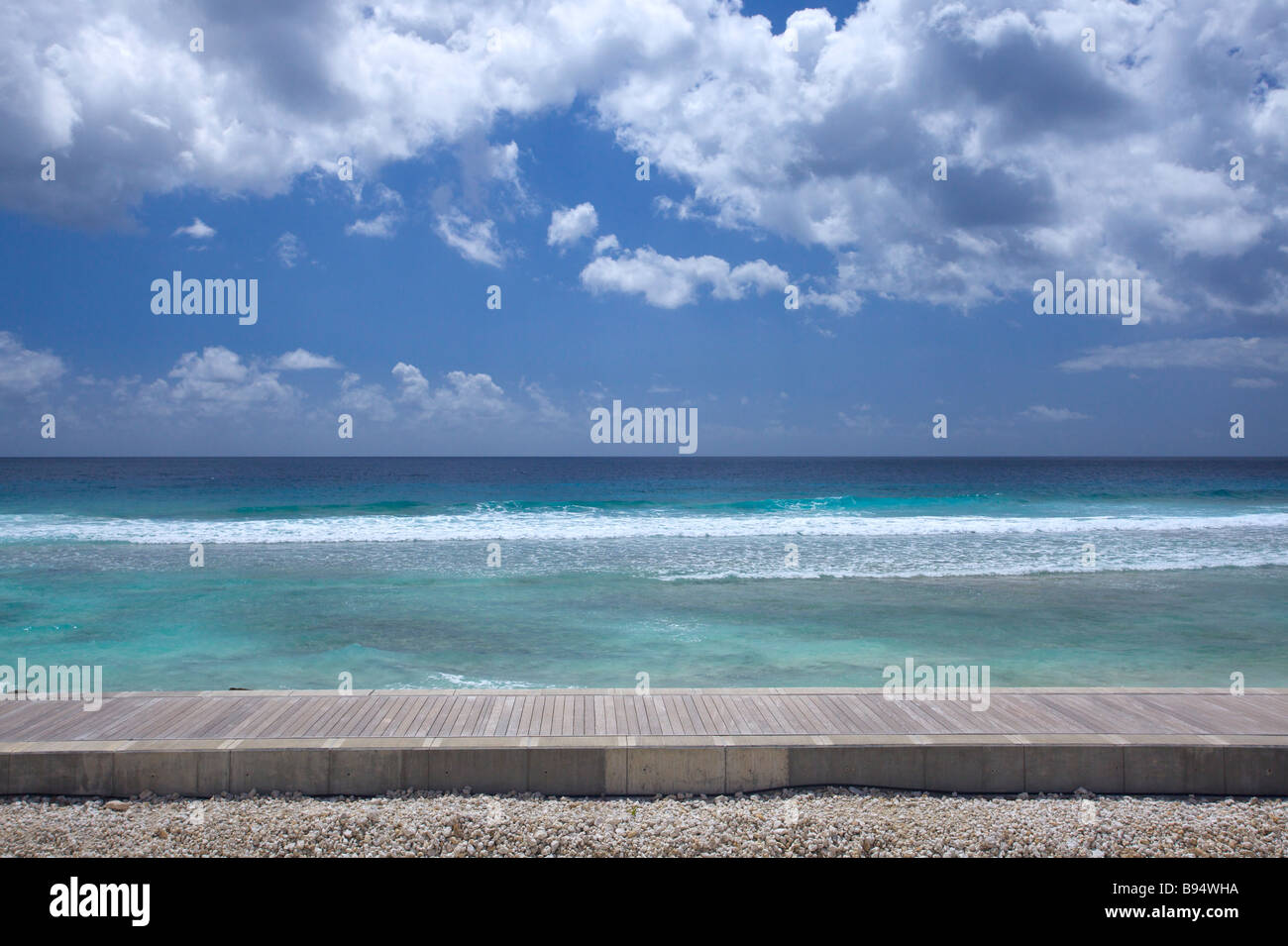 Türkis Strand an der Westküste von Barbados Stockfoto