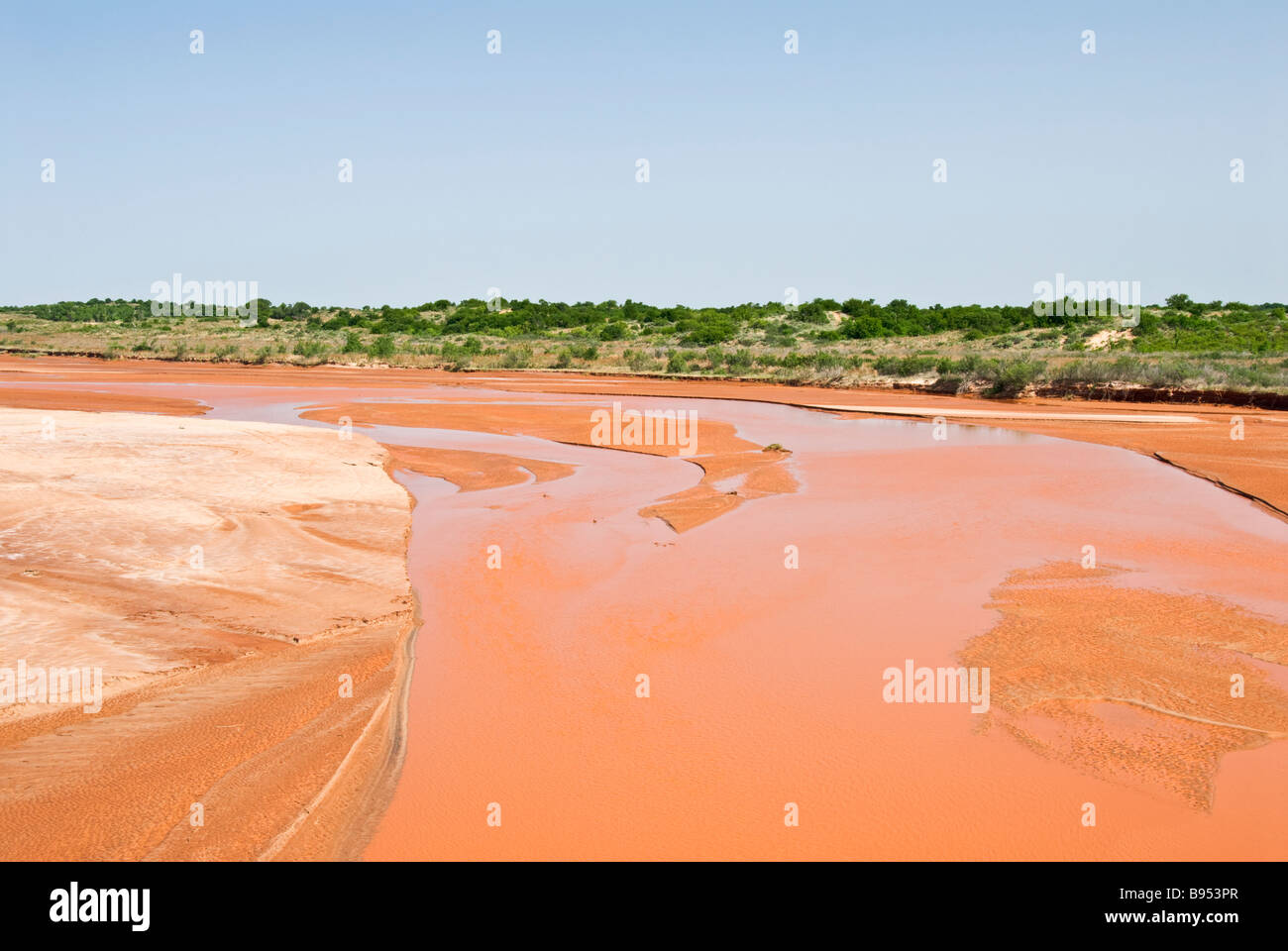 Red River bildet einen Teil der Grenze zwischen Texas und Oklahoma Stockfoto