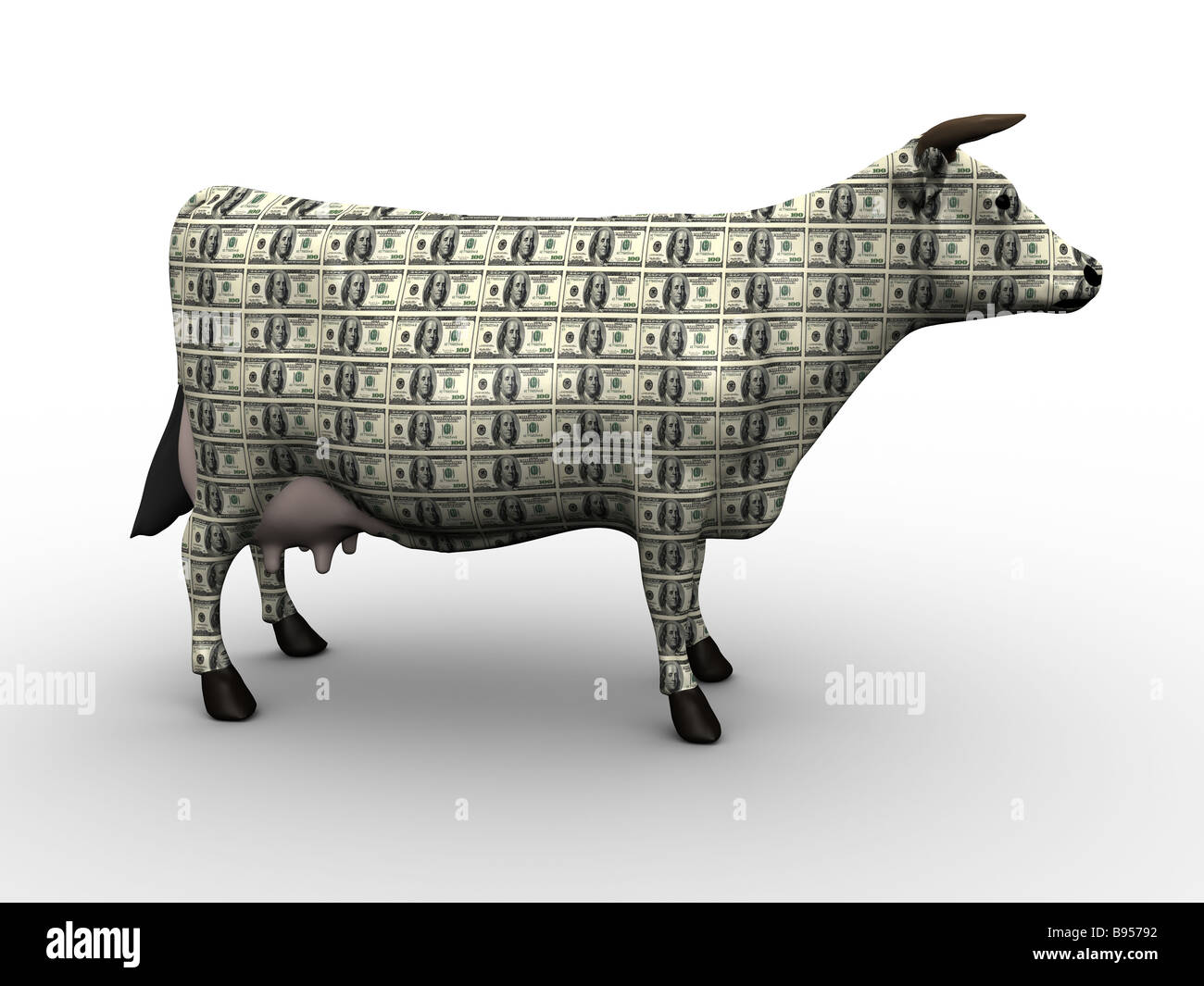 Cash-Cow-3D Konzept-Kunst Stockfoto