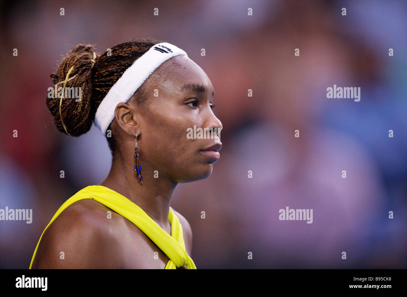 Tennisspielerin Venus Williams aus den Vereinigten Staaten während der Australian Open Grand Slam 2009 in Melbourne Stockfoto