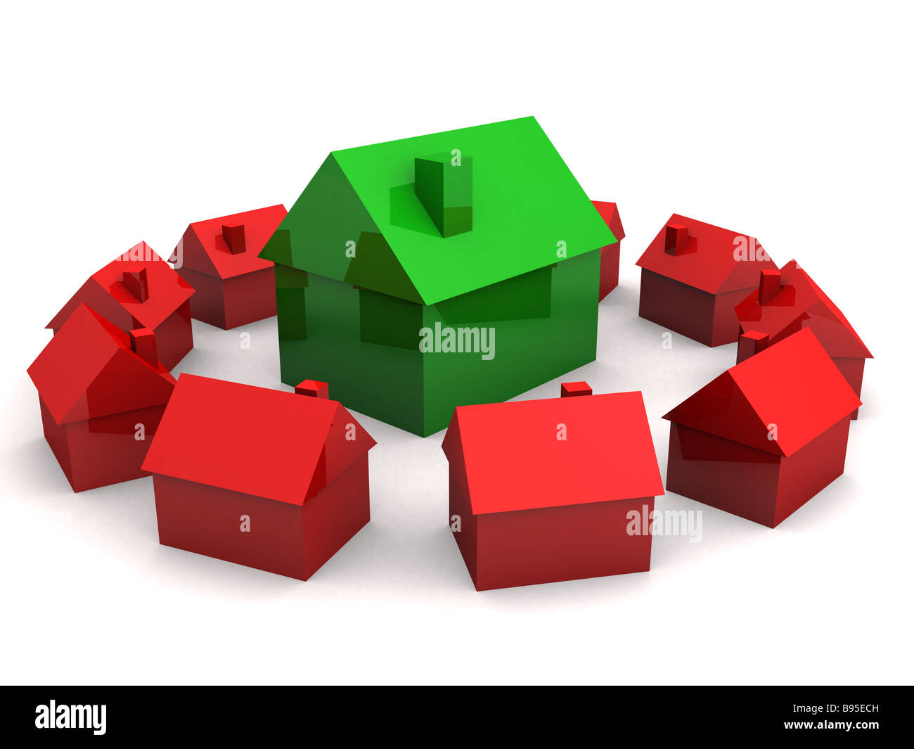 einfache Häuser Stockfoto