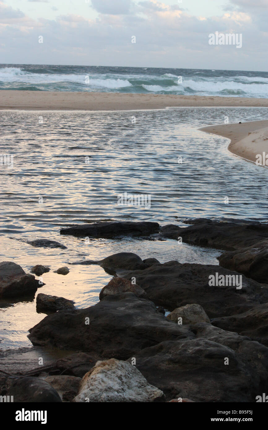 Castaway Beach an der Sunshine Coast Qld, in der Nähe von Noosa Stockfoto