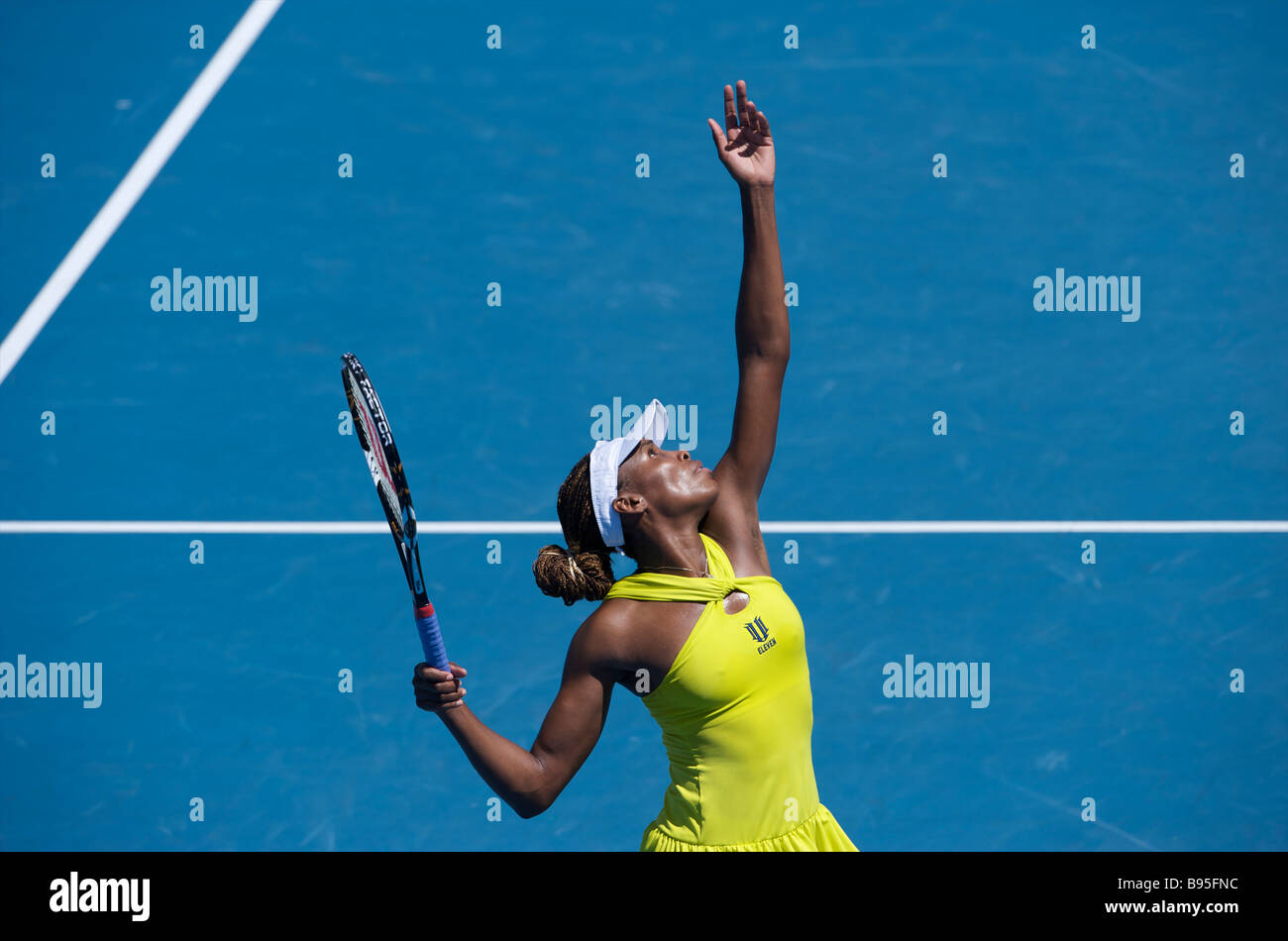 Venus Williams aus den Vereinigten Staaten während der Australian Open Grand Slam 2009 in Melbourne Stockfoto