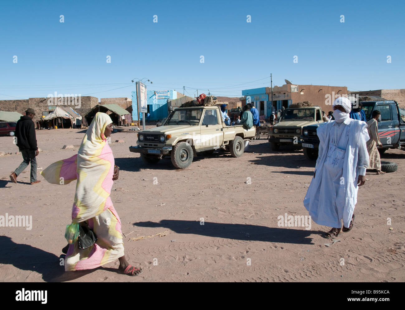 West-Afrika-Mauretanien-Route de l Espoir Nema Ende der Straße von Nouakchott Nema 1200 km Stockfoto