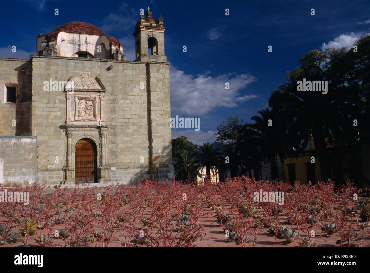 Mexiko Oaxaca Außenfassade des sechzehnten Jahrhunderts die Kirche Santo Domingo. Stockfoto
