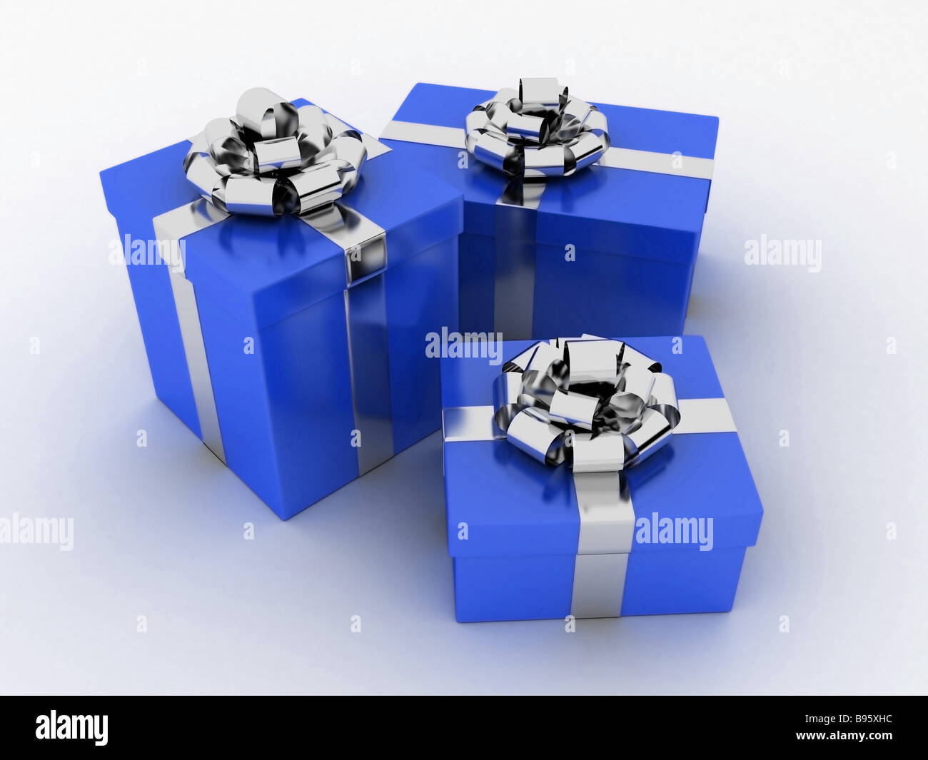 blaue Geschenke Stockfoto