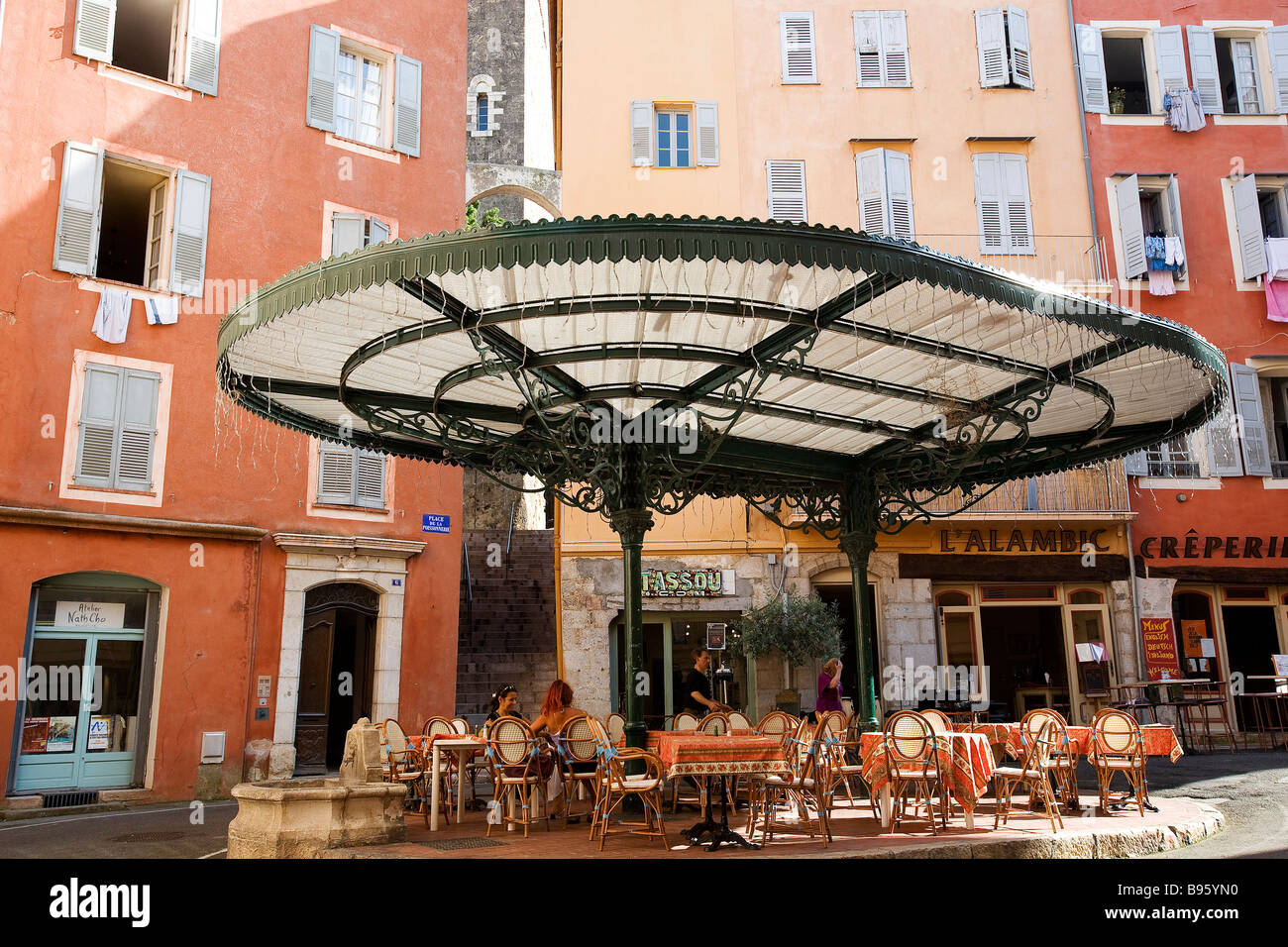 Frankreich, Alpes Martimes, Grasse, Altstadt, Place De La Poissonnerie Stockfoto