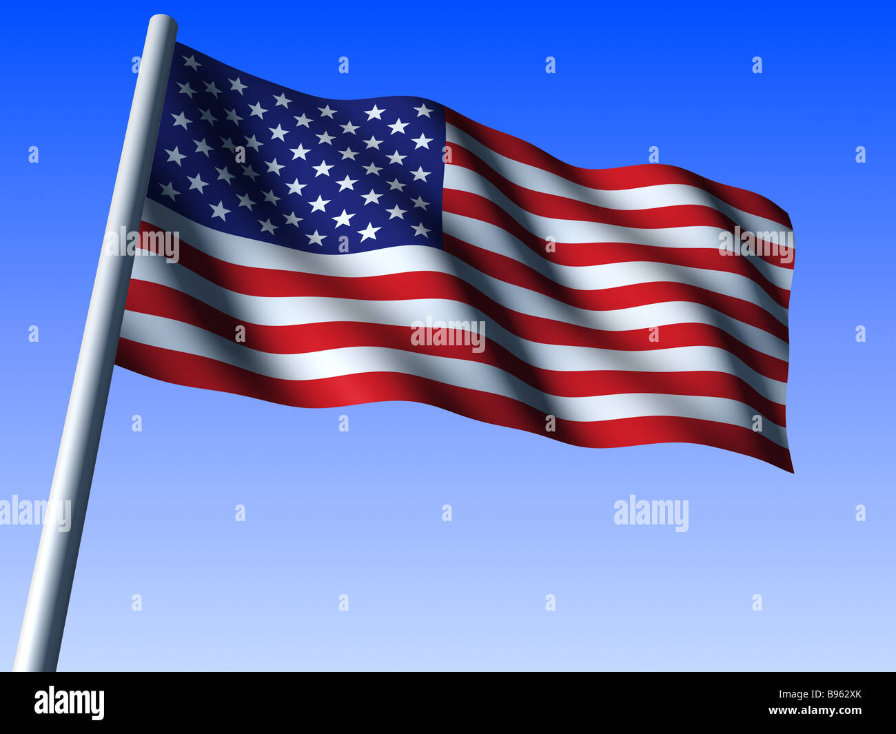 Banner der Vereinigten Staaten von Amerika Stockfoto