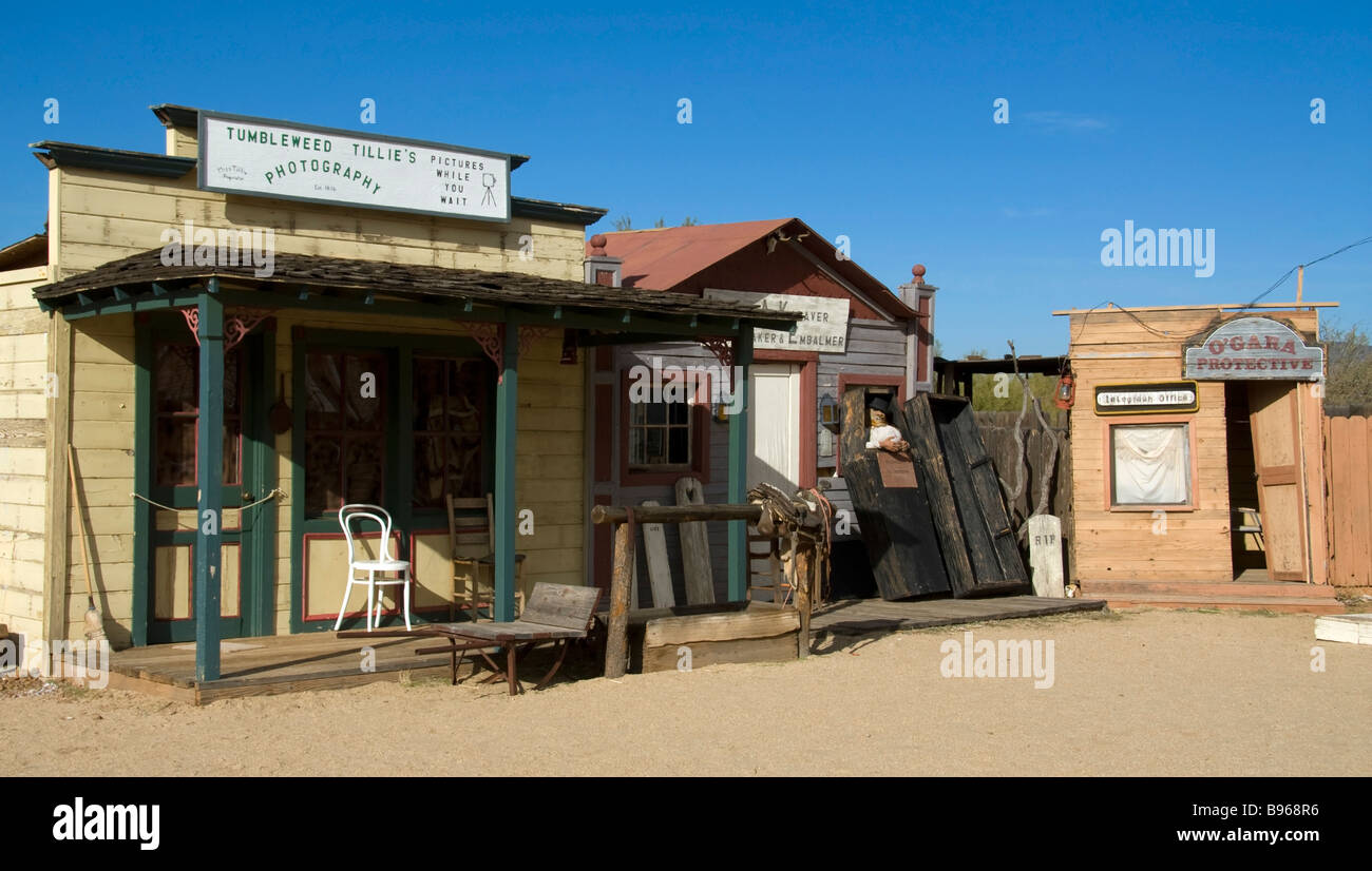 Foto des Pioneer Living History Museum nördlich von Phoenix, Arizona, USA. Stockfoto