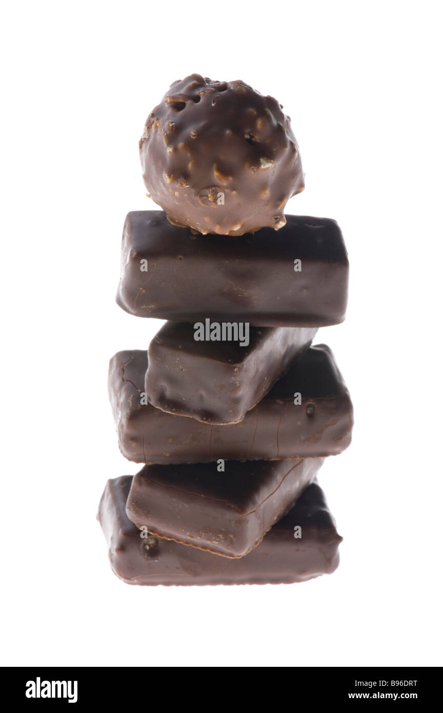 Objekt auf weiße Schokolade essen Süßwaren Stockfoto