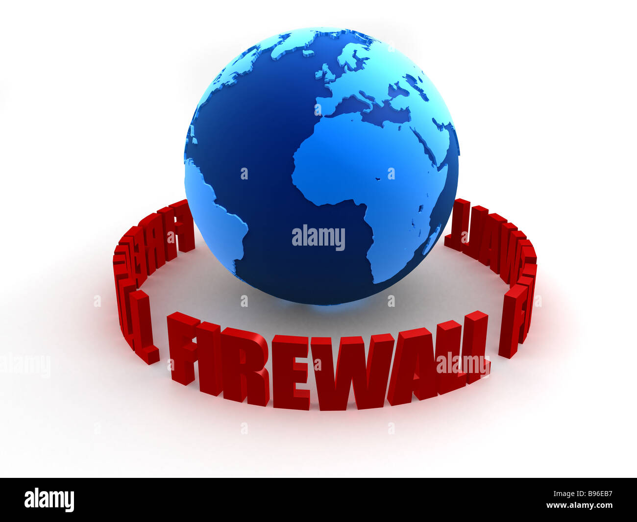 Globus und firewall Stockfoto