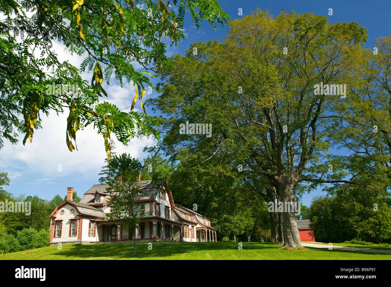 Die National Historic Landmark William Cullen Bryant Gehöft in Cummington, Massachusetts. Stockfoto