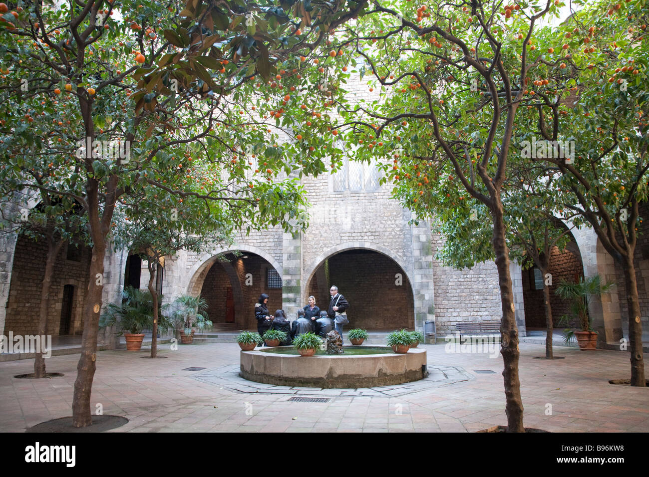 Hof, Museu Frederic Mares, Barcelona-Spanien Stockfoto