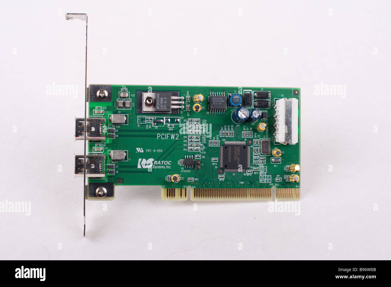 Ratoc zwei Port Firewire PCI-Karte für PC mit Box UK Stockfoto