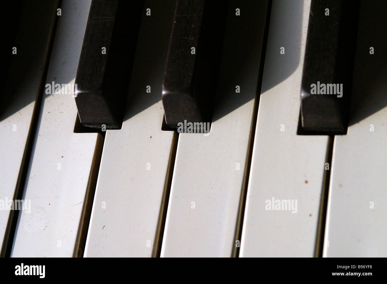 Ebenholz und Elfenbein Tasten auf einem Klavier-Tastatur Stockfotografie -  Alamy