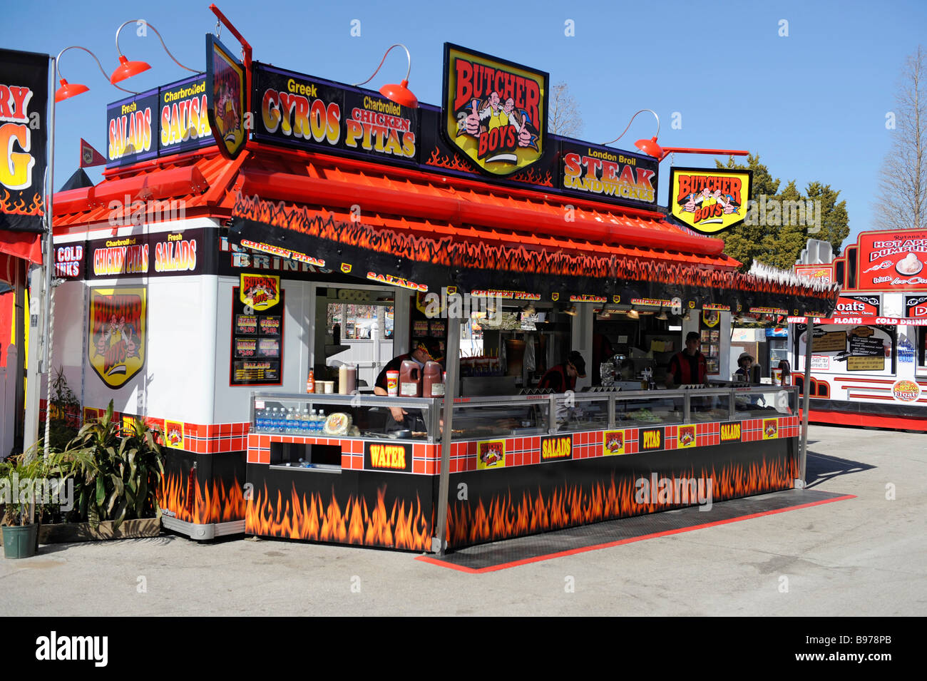 Lebensmittel-Stand auf der Florida State Fairgrounds Tampa Stockfoto