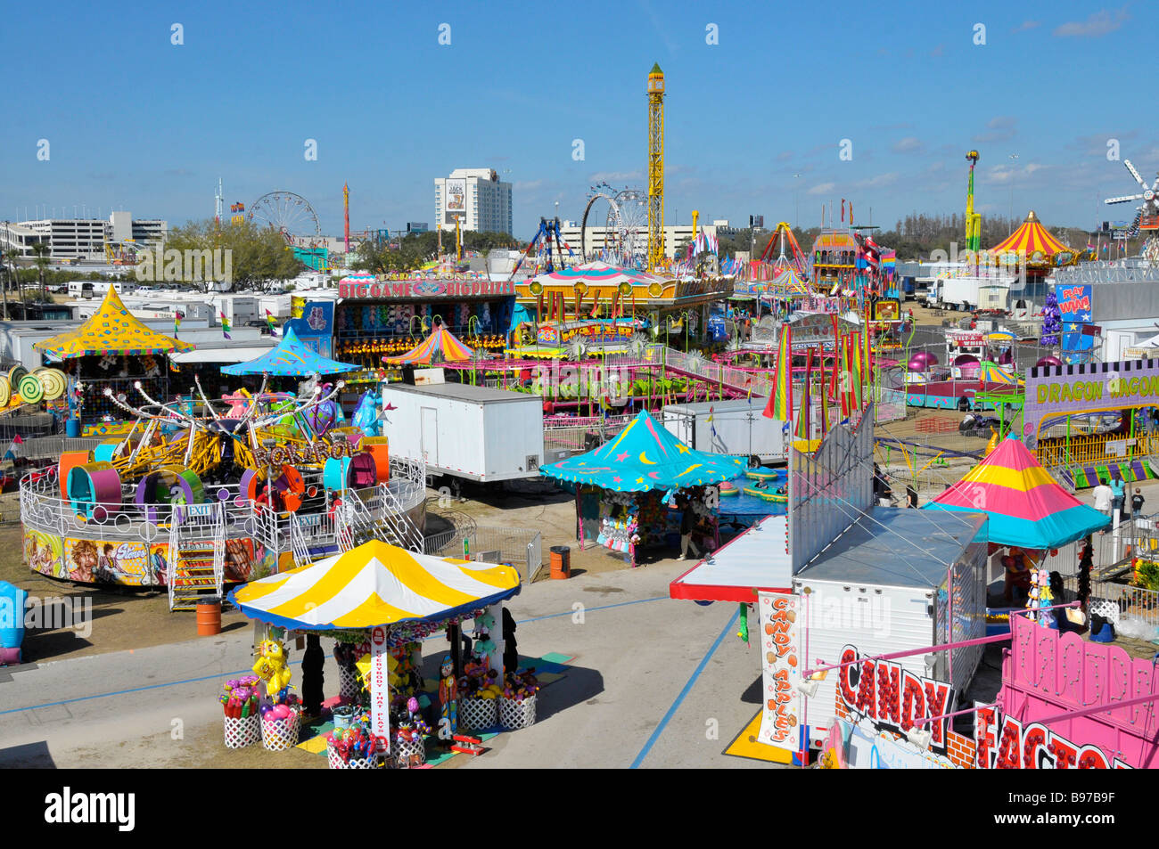 Auf halbem Weg in Tampa Florida State Fairgrounds Stockfoto