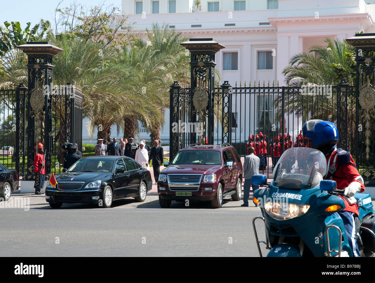 West-Afrika Senegal Dakar Preseidential Palast diplomatische Tätigkeit Stockfoto