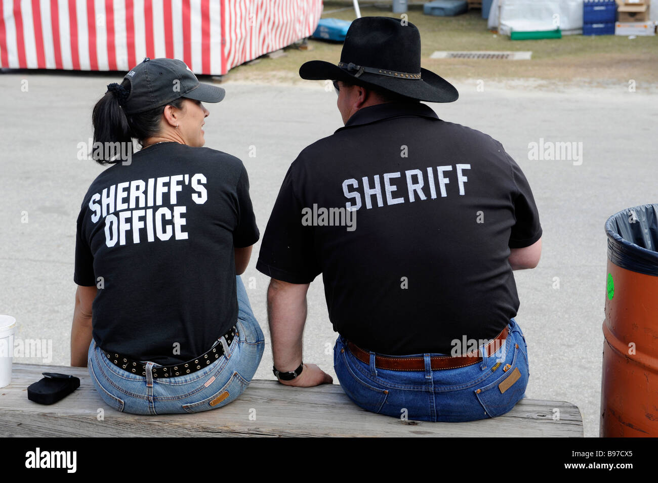 Sheriff in Tampa Florida State Fairgrounds Stockfoto