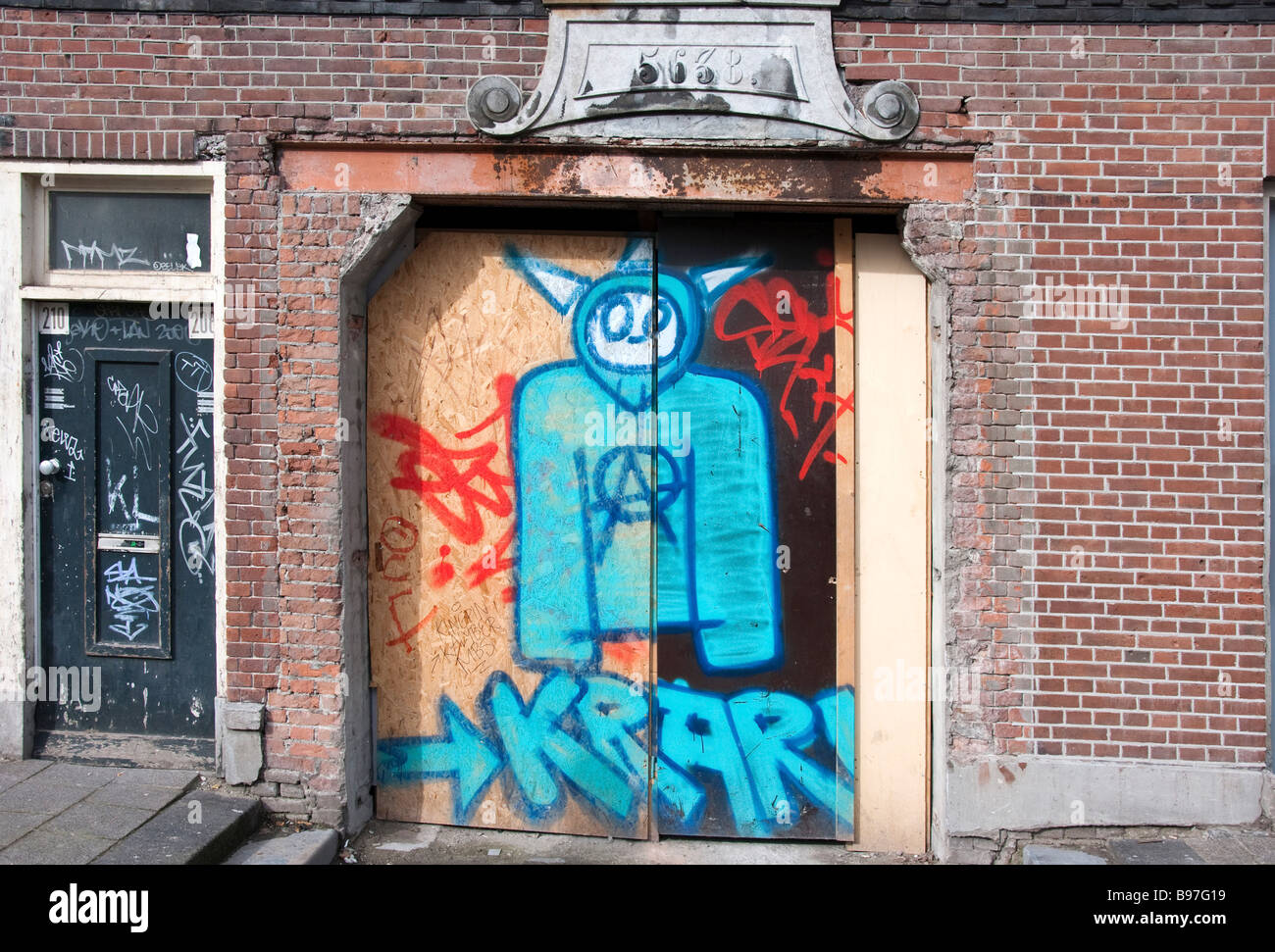 Niederländisch-Street Art Amsterdam Stockfoto
