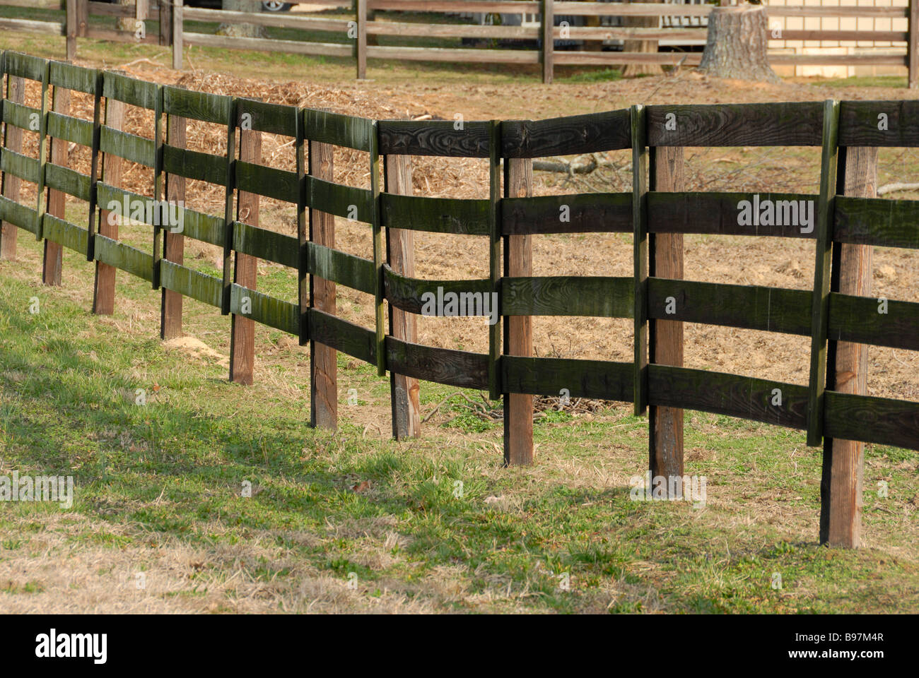 Barnyard Zaun Stockfoto