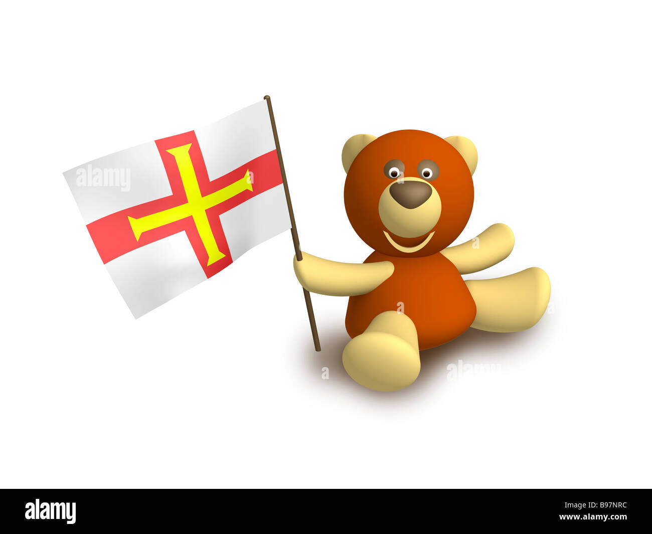 Guernsey Flagge Stockfoto