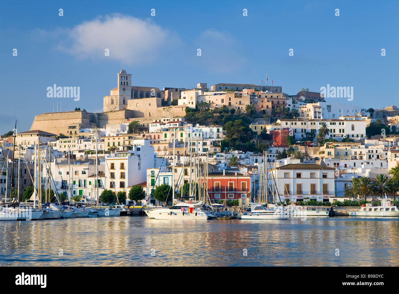 Eivissa oder Ibiza-Stadt-Hafen Ibiza-Balearen-Spanien Stockfoto