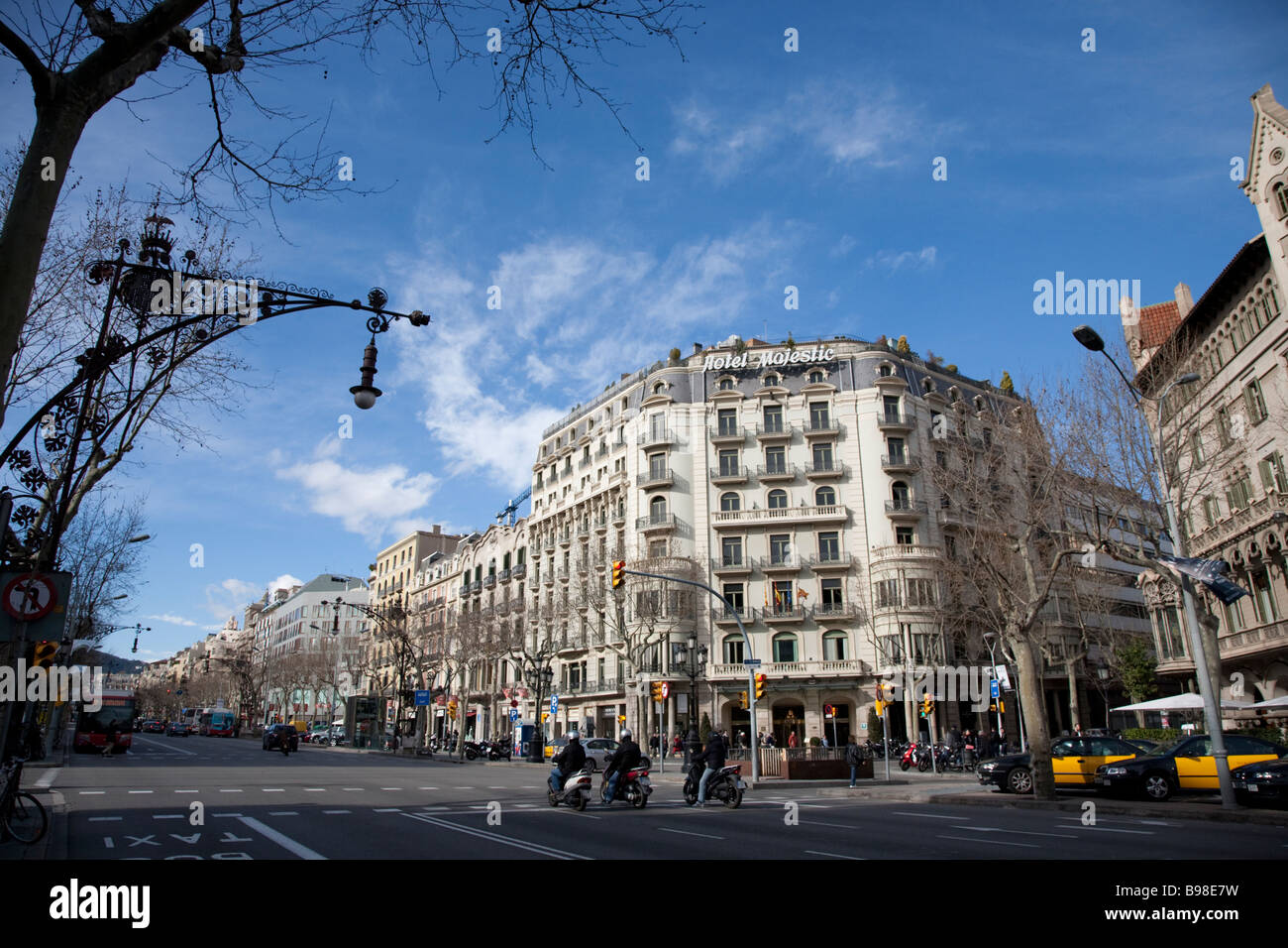 Hotel Majestic Barcelona Spanien Stockfoto