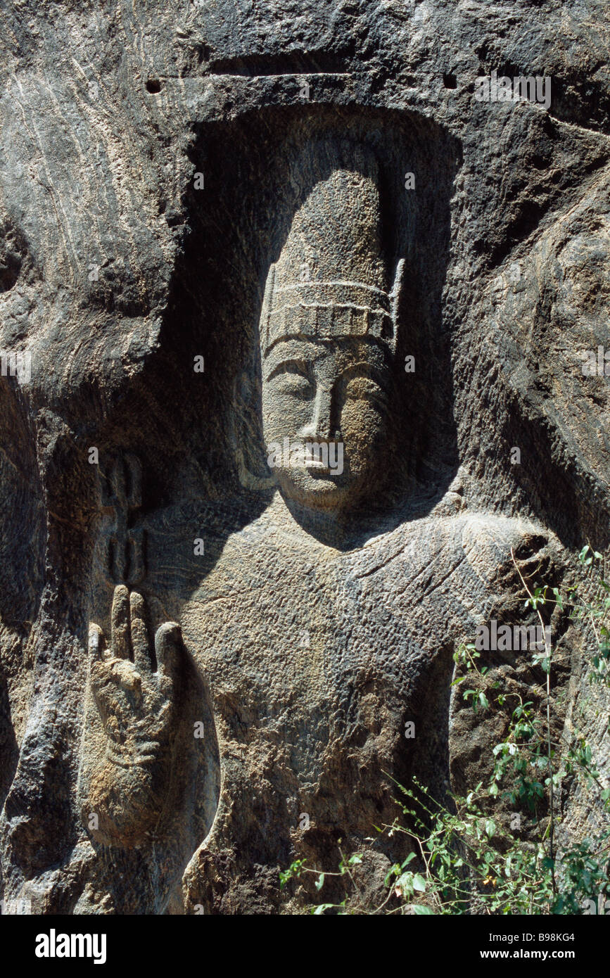 Buddha, Bas Relief Statue, Myanmar Stockfoto