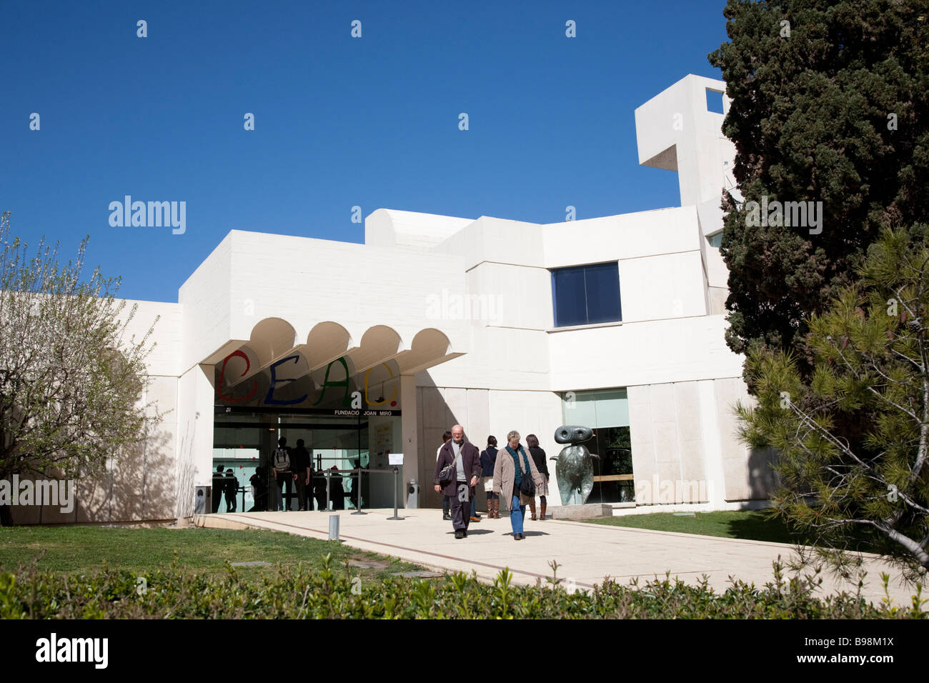 Fundacio Joan Miro Museum Barcelona Spanien Stockfoto